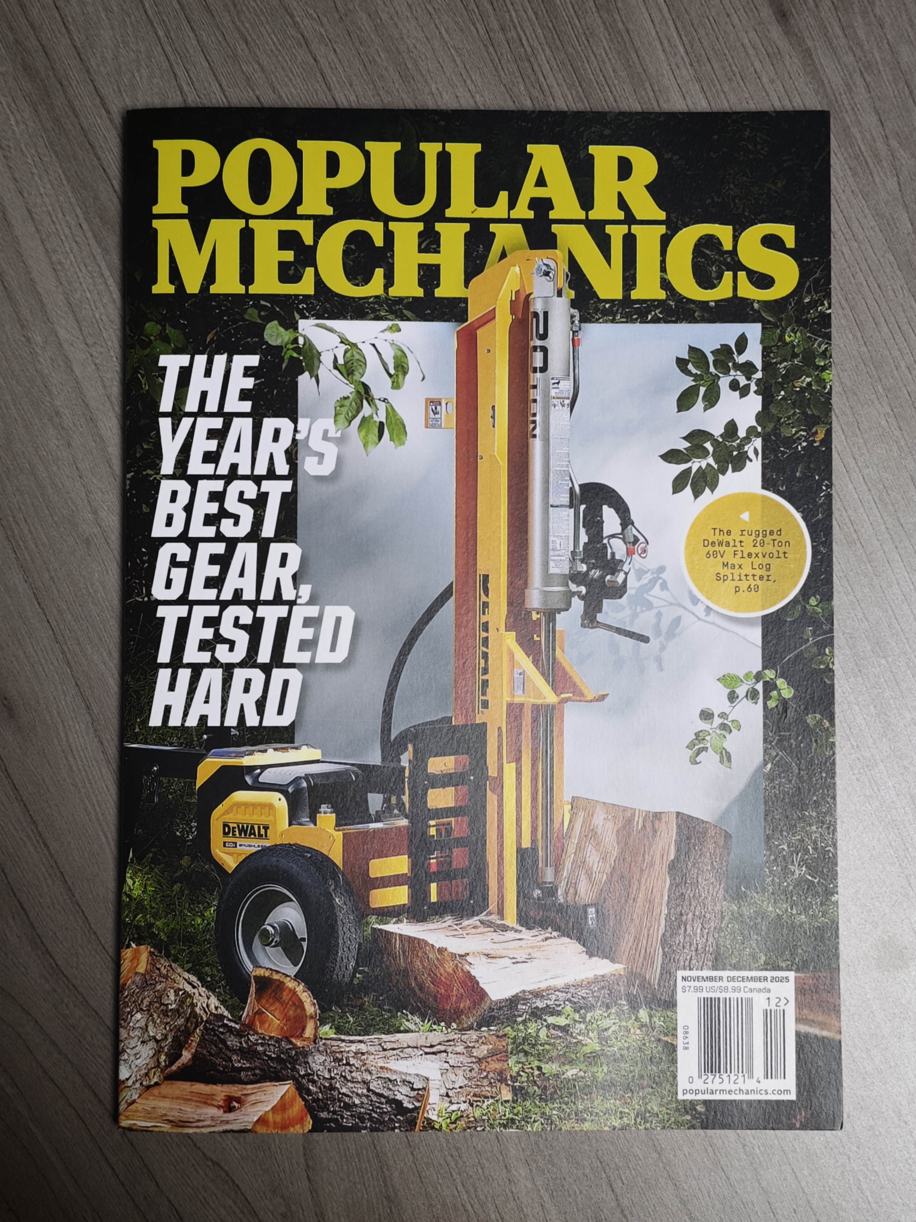 DeWalt リチウムイオン電池薪割り機が「POPULAR MECHANICS」の表紙に掲載 – Jiashan Superpower Tools の製造力が国際的に認められる